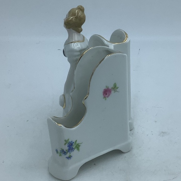 Vintage Germany Victorian Female Porcelain Holder - Picture 5 of 7